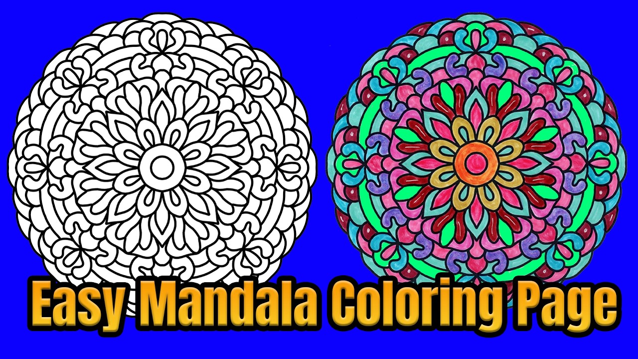 Mandala Coloring Page Colored With Relaxing Music Colored By Osman Mandalas World | Video 16