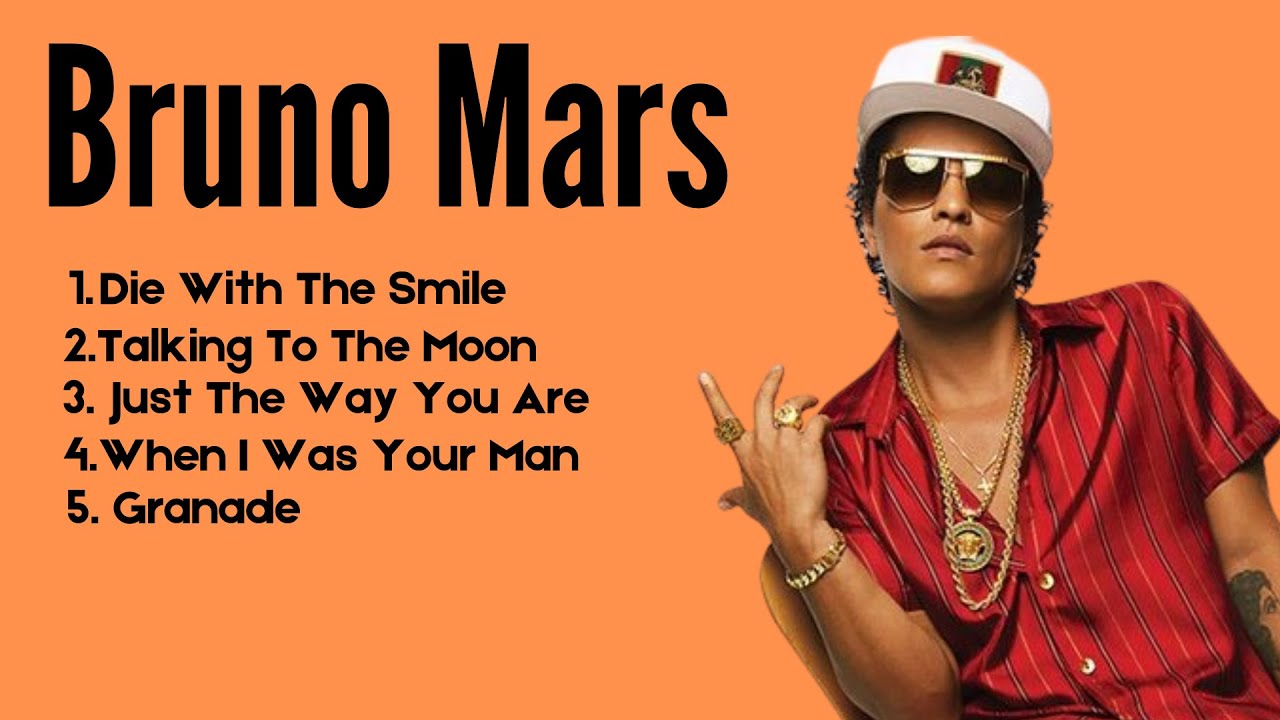 BRUNO MARS TOP 5 HITS BRUNO MARS PLAYLIST 2025  #musiccoollyrics #brunomars