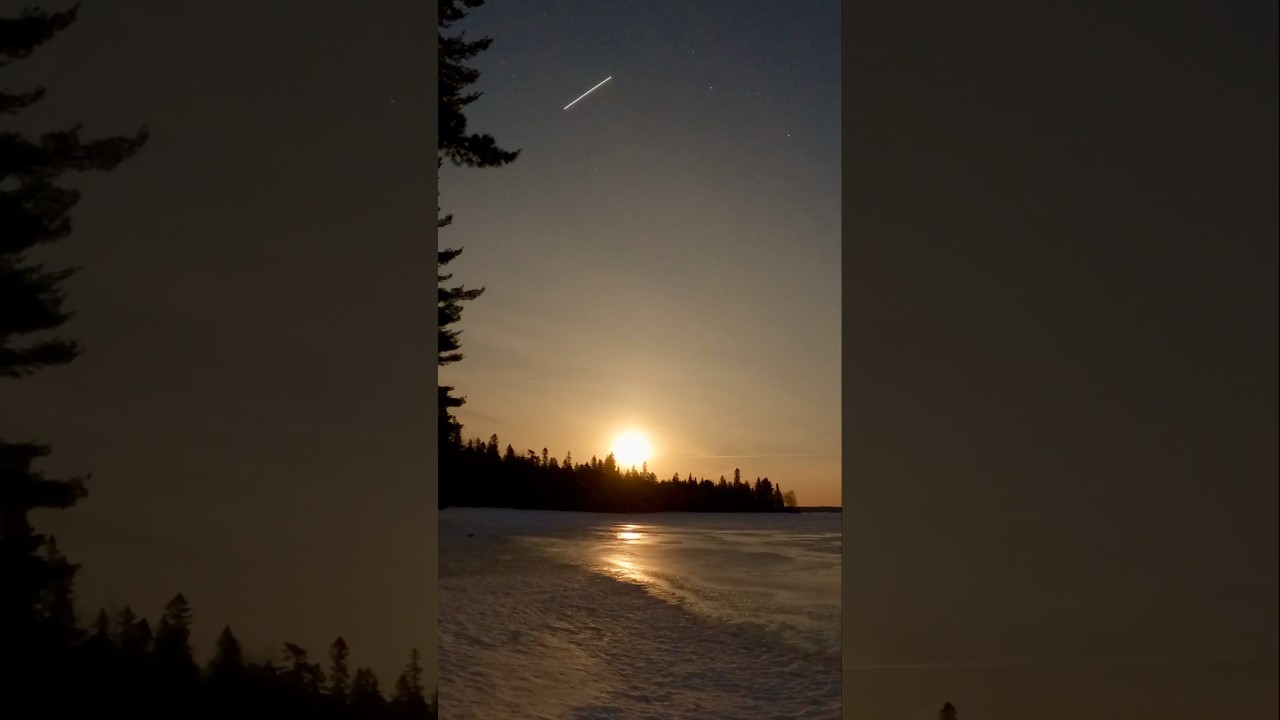 Allagash Lake |🩸BLOOD MOON #maine #wintercamping #hottentcamping
