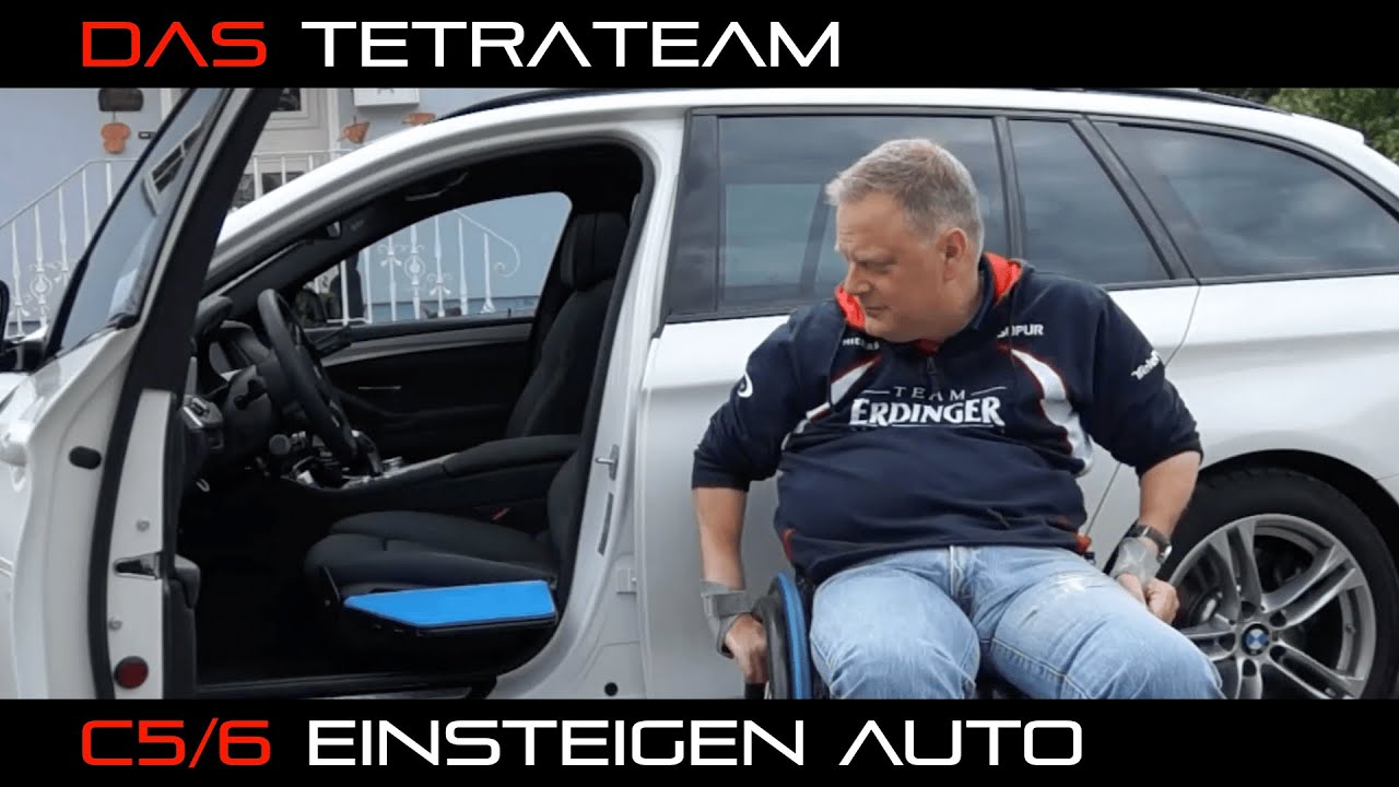 Einsteigen ins Auto, Tetraplegiker C5/6