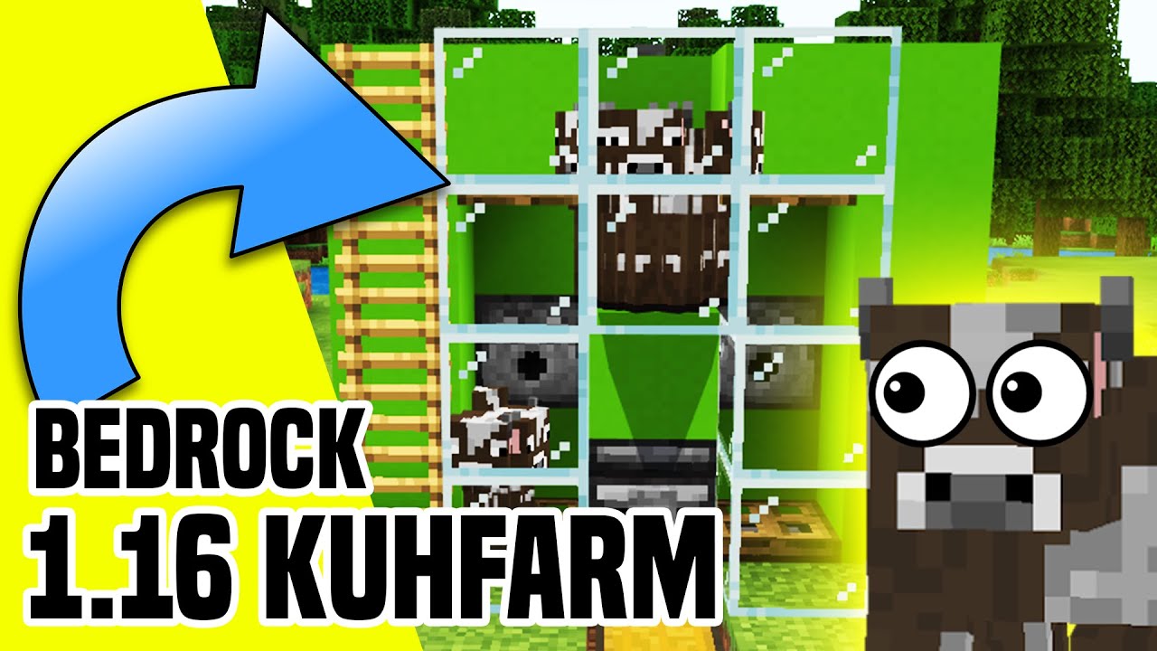 Minecraft Bedrock Edition Kuhfarm | Minecraft automatische Rinderfarm 1.16