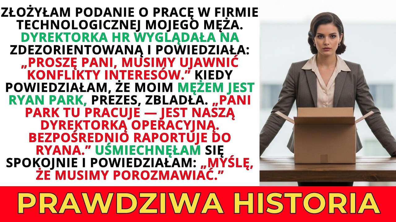 ZŁOŻYŁAM PODANIE DO FIRMY MOJEGO MĘŻA, PREZESA TECHNOLOGICZNEGO — ALE DZIAŁ HR POWIEDZIAŁ:PANI PARK