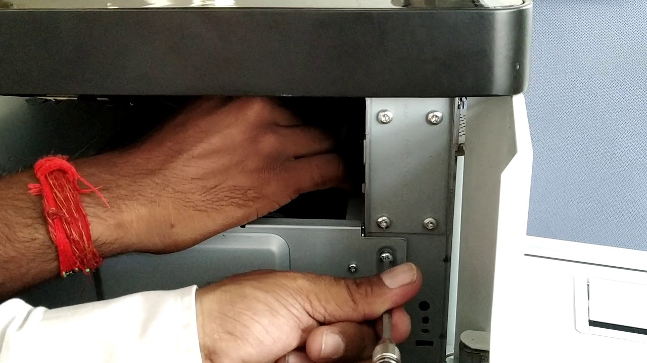 how to open pagewide managed MFP P77740 dn change print bar