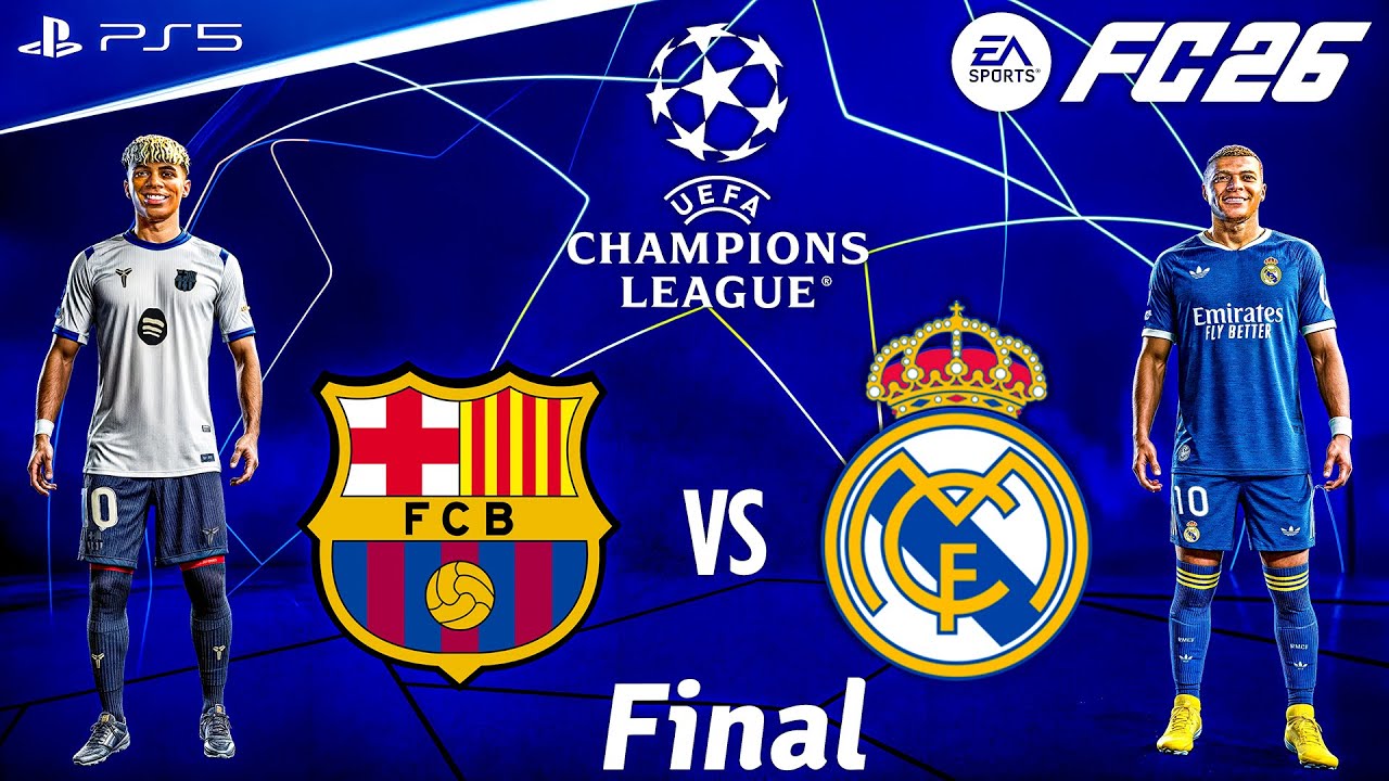 FC 26 - Barcelona vs. Real Madrid Ft. Rashford, Garcia, | UEFA Champions League Final | PS5 [4K60]