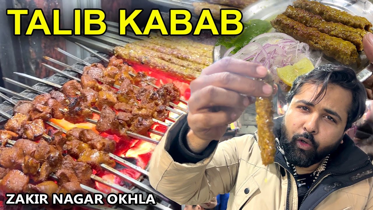 TALIB KABAB CORNER KE MASHOOR BUFF SEEKH KABAB | FAMOUS DIL TIKKA & SEEKH KABAB | ZAKIR NAGAR FOOD