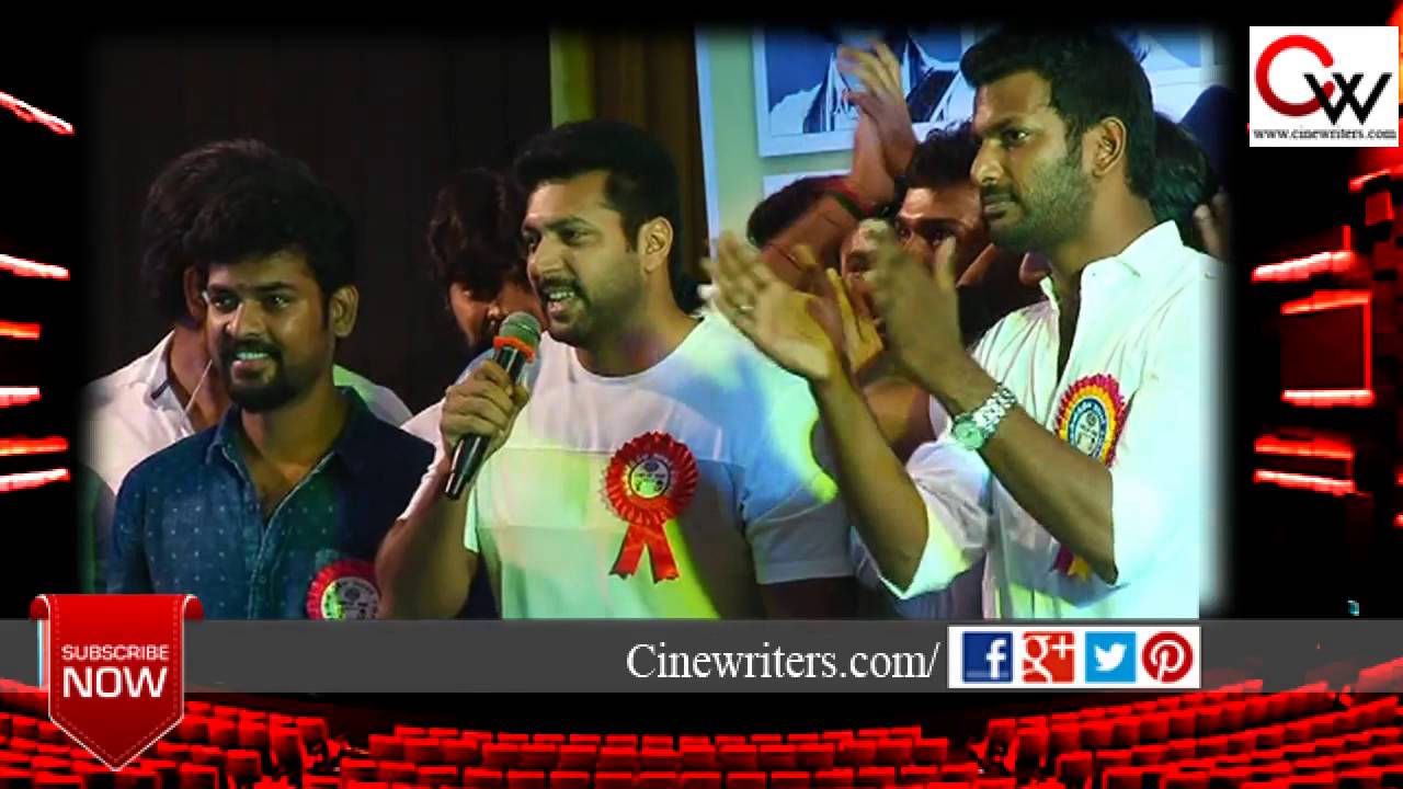 Jayam Ravi, Arya,Santhanam,Vishal,Jiiva,Vimal,Santhanu,Soori at Pandavar Ani Campaingn Meeting