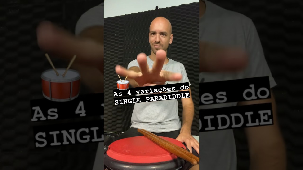 As 4 varia&ccedil;&otilde;es do Single Paradiddle!