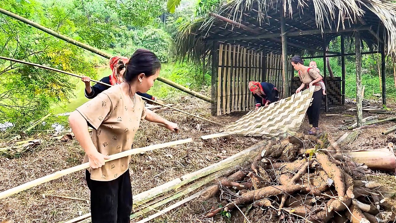 580 Days Alone in the Forest: A Single Mother and Her 80-Year-Old Grandma Build a Bamboo Home