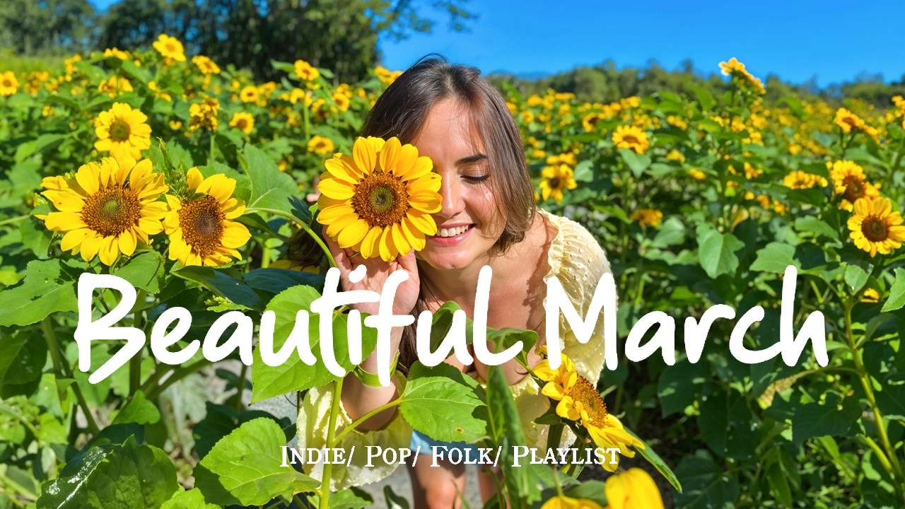 Прекрасный март 🌻 Уютная музыка, которая поднимает настроение, в формате 4K UHD для теле #индимузыка