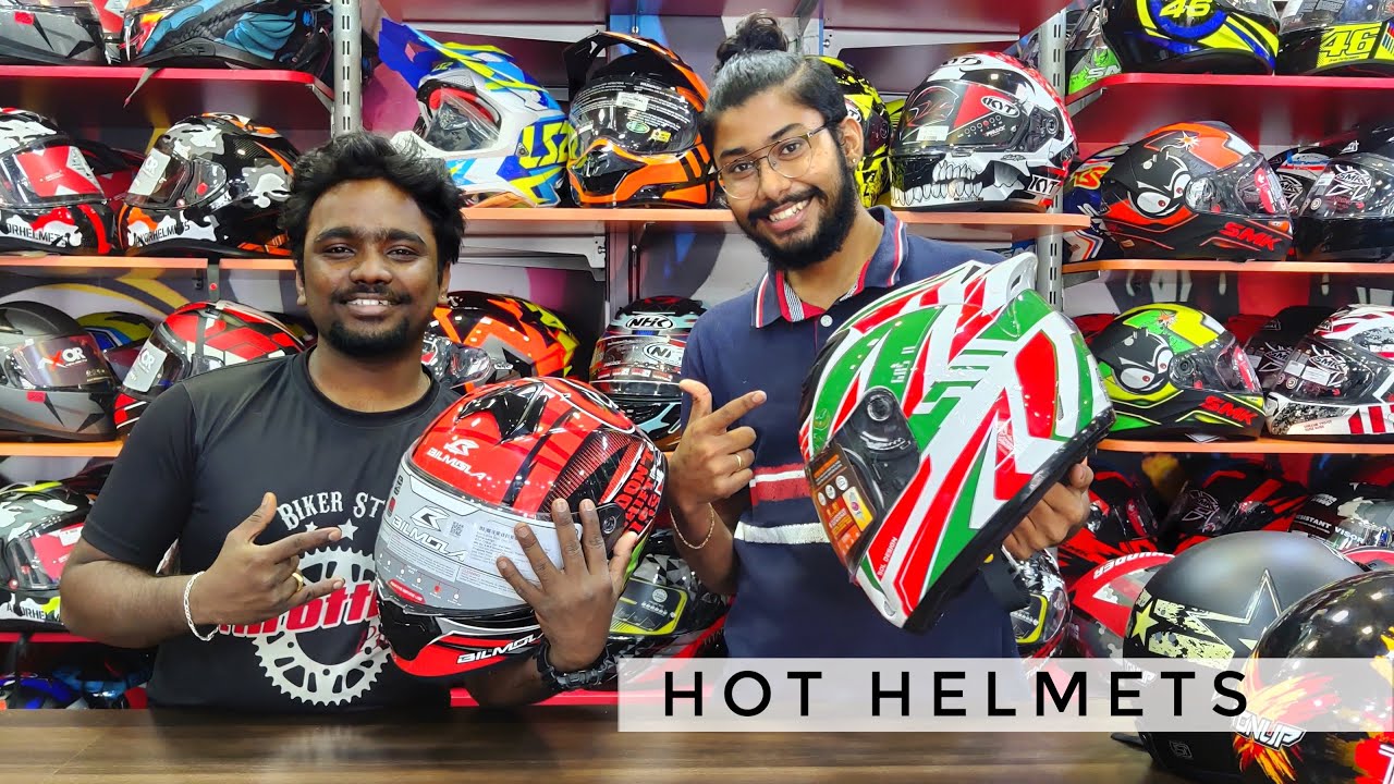 BEST SELLING HELMETS IN RECENT TIME AND ITS PRICE💥| COIMBATORE | BILMOLA,AGV,NHK,AXOR,SMK🤩