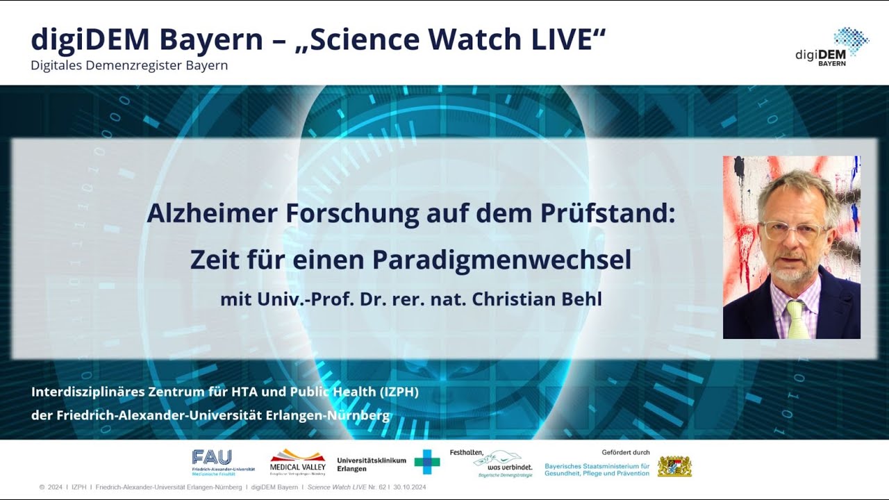 Webinar: Alzheimer Forschung auf dem Prüfstand – Zeit für einen Paradigmenwechsel