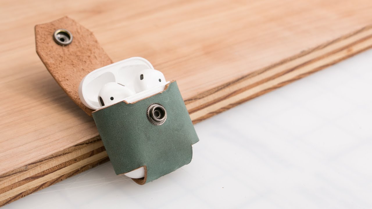 How to Make a DIY Leather AirPods Case WITH TEMPLATE by Cave Leather Co.