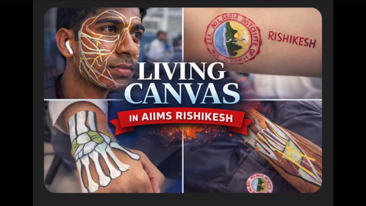 Living Canvas at AIIMS Rishikesh | Body Painting Competition🔥