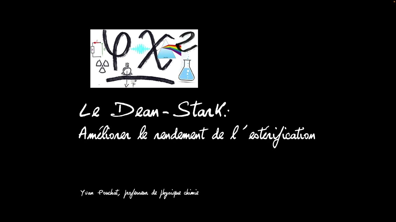 Dean-Stark: verrerie pour améliorer le rendement d'une estérification.
