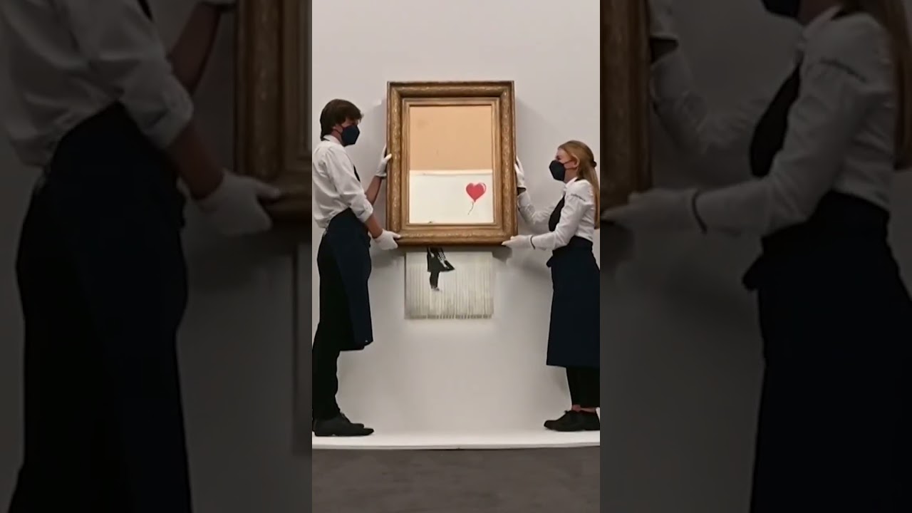 Саморазрушающаяся картина Бэнкси снова выставлена ​​на аукцион #shorts