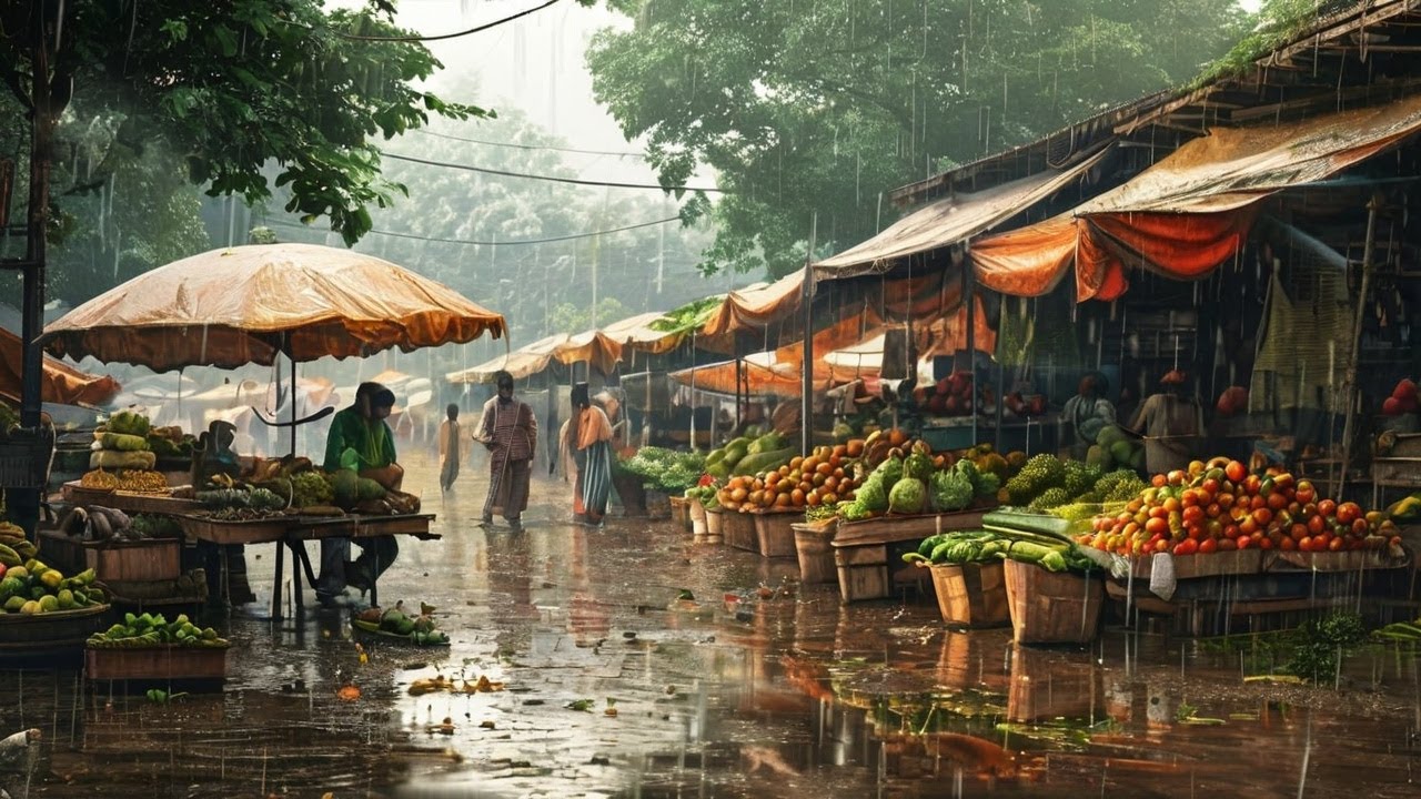 Join me to buy Fruits & Vegetables on a rainy evening