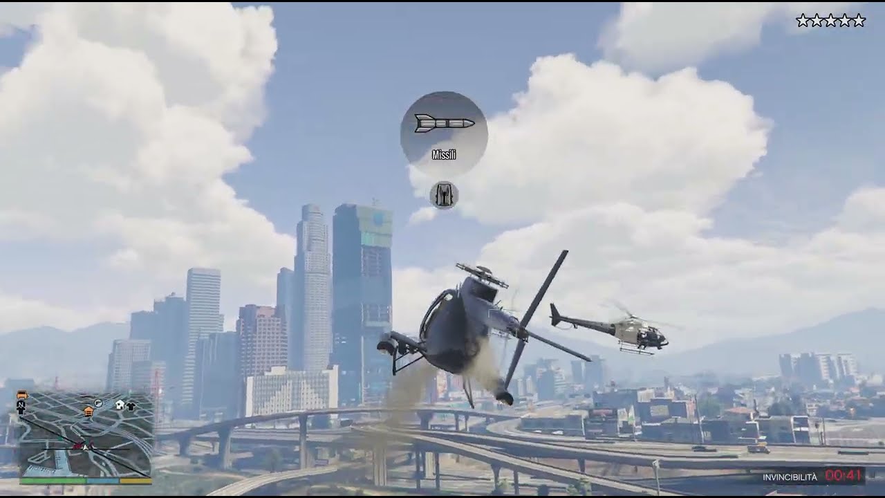 GTA 5 - Trevor's Buzzard Solo Mayhem + 5 Stars Escape.