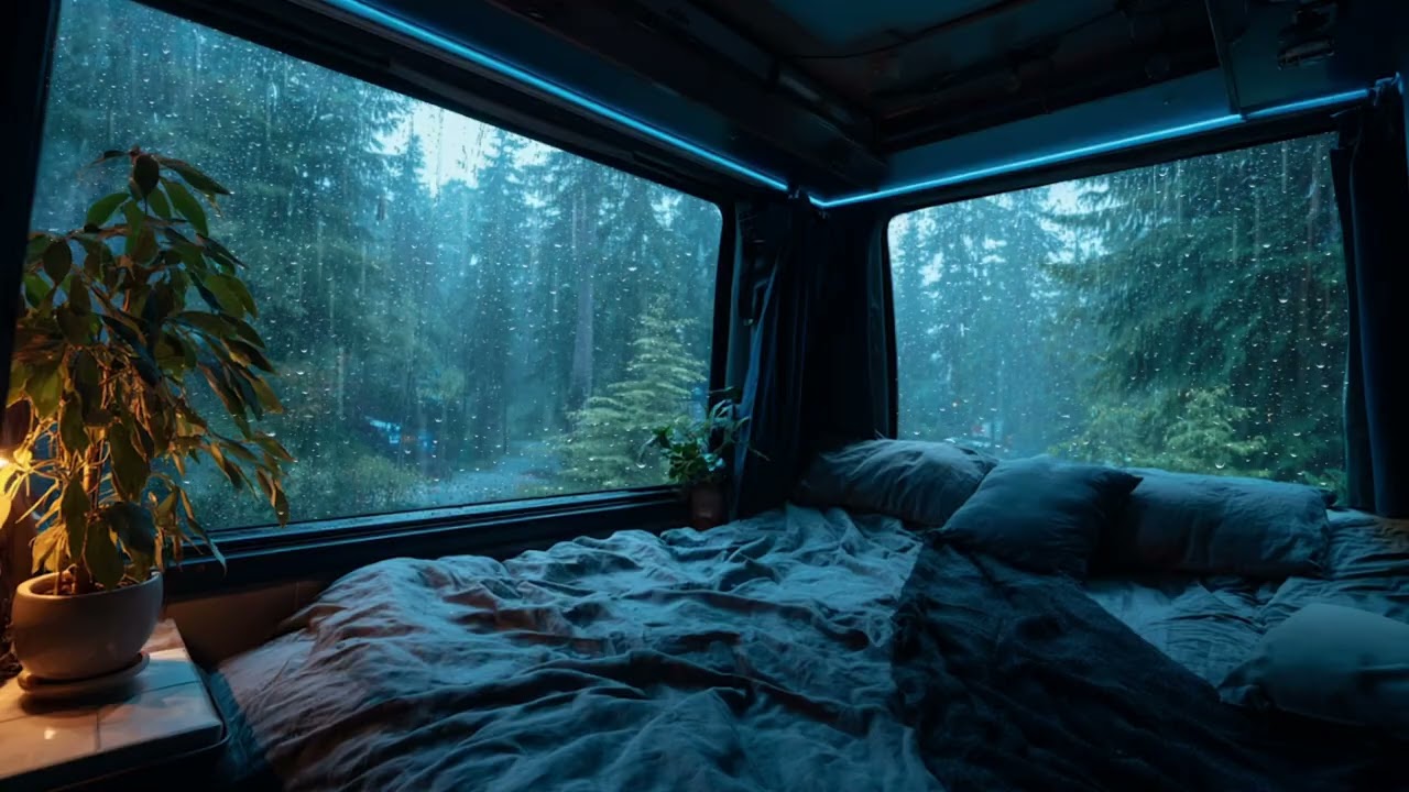 Heavy Rain | Cinematic Night Rain, Cozy Drive, Deep Sleep, Calm Mind Music