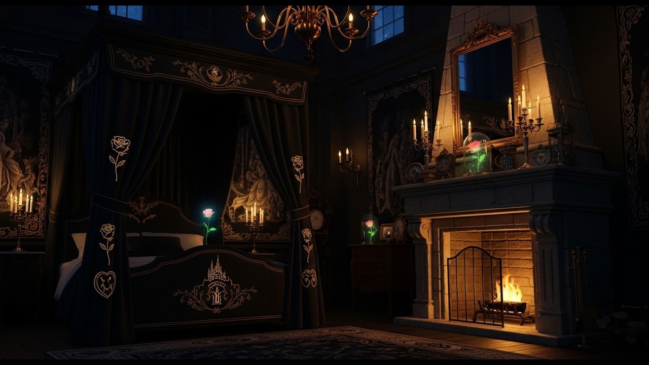 💎 Dreamy Fairytale Ambience | Soft Magical Music👑✨(Dark room ambience, warm lighting music)