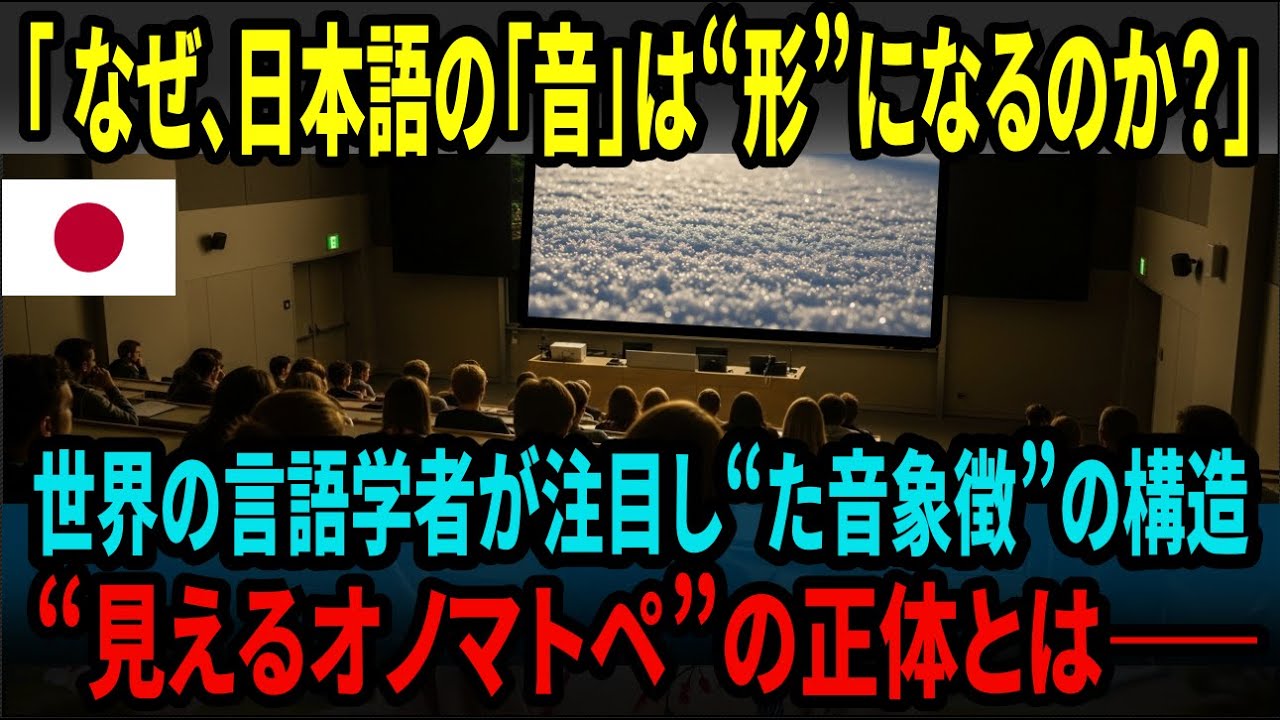 【海外の反応】なぜ日本語の「音」は視覚化できるのか？言語学者が注目した音象徴という構造