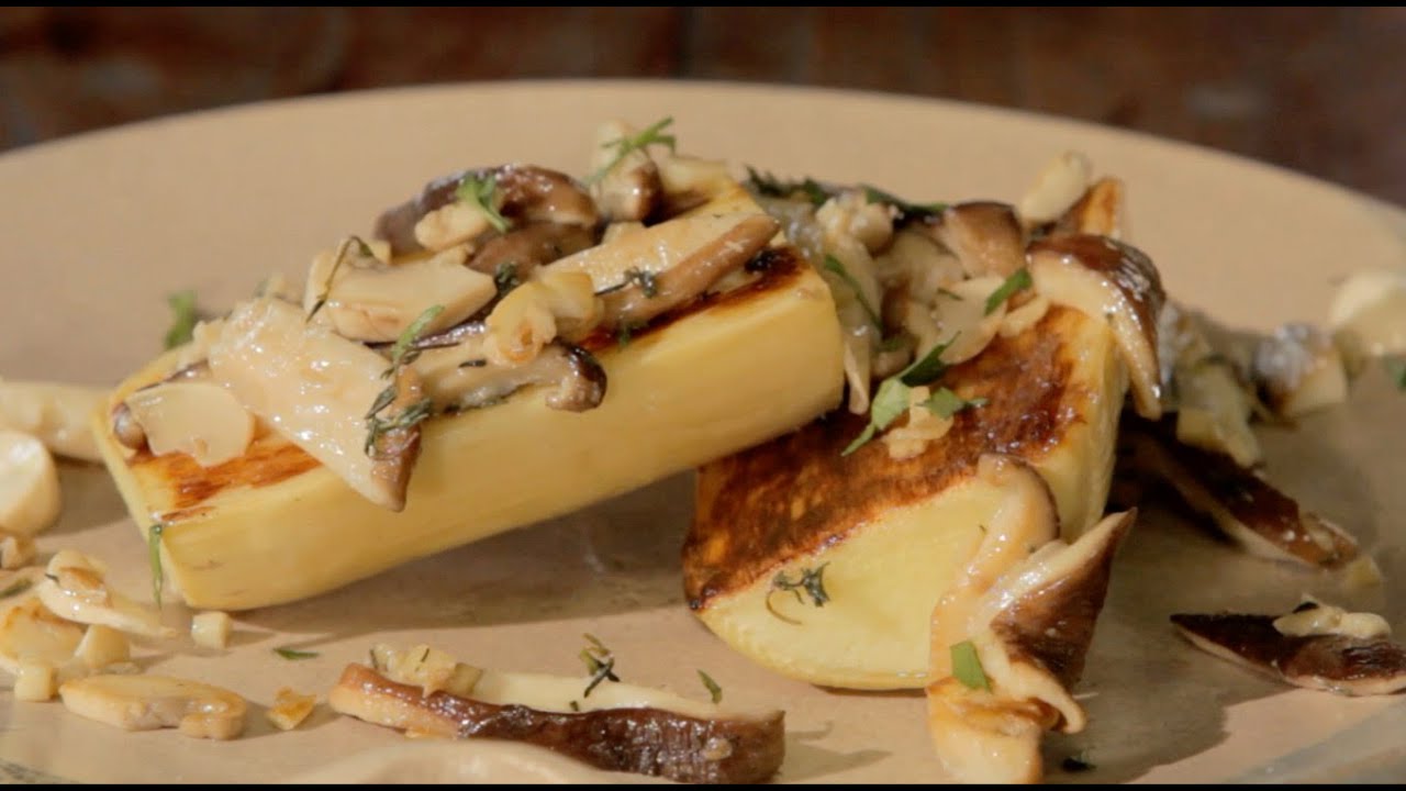 Pupunha assada com cogumelos| Chef Anayde Lima