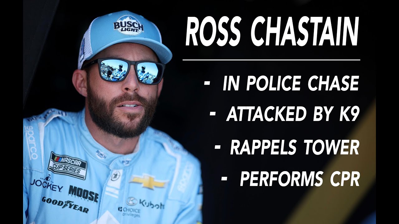 Ross Chastain Involved in Police Chase, Attacked by K9 and Rappels Tower in Trip to Austin