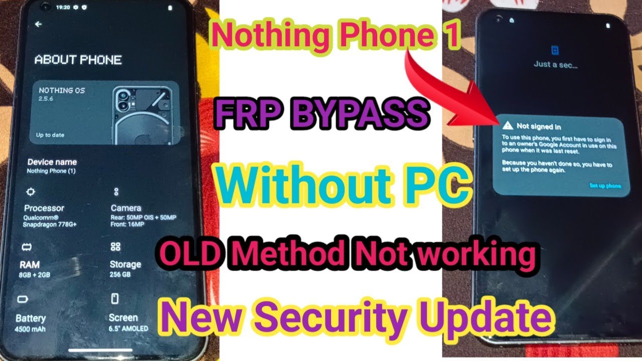 Nothing Phone 1 FRP BYPASS New Security | Without PC | Android 14 OLD Method failed 2024