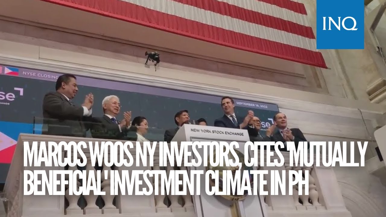 Marcos woos investors in New York, cites ‘mutually beneficial’ investment climate in PH