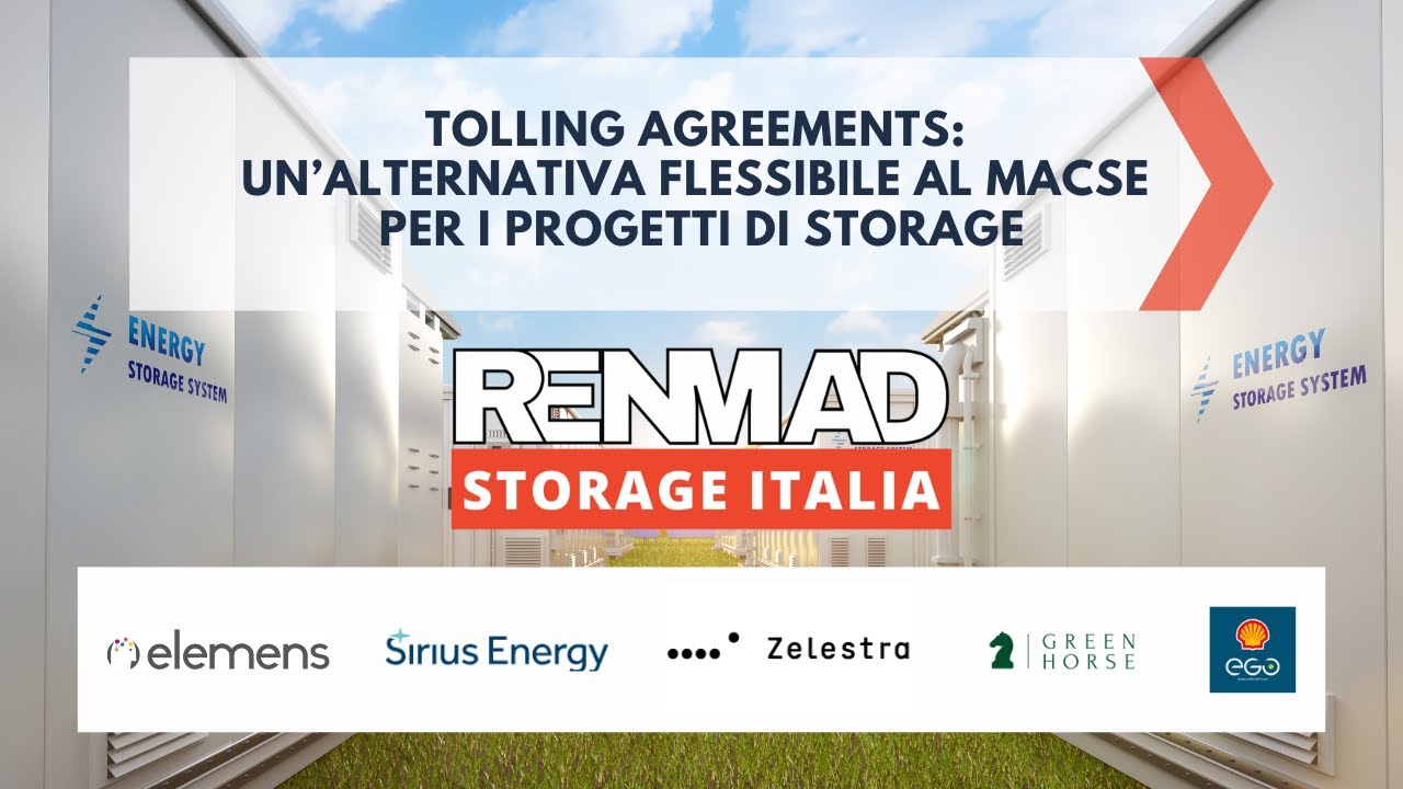 🟠 Tolling Agreements: un’alternativa flessibile al MACSE per i progetti di storage 🟠