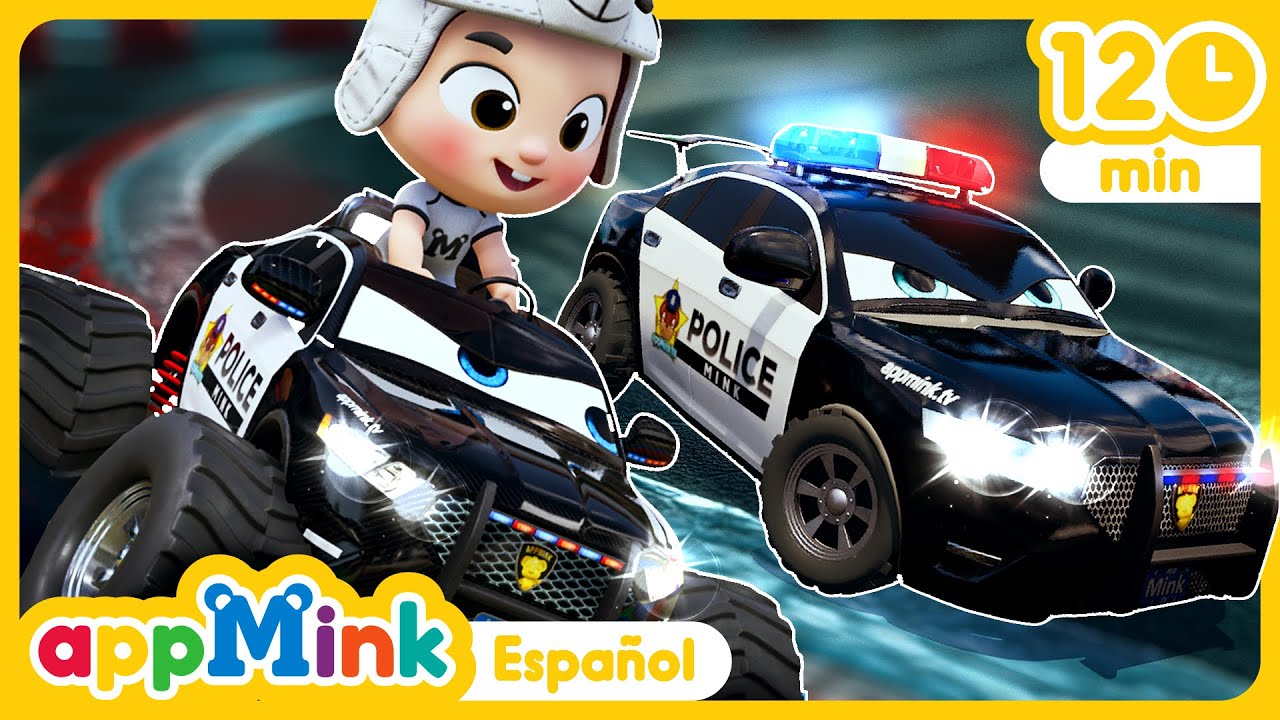 🚓 ¡Canciones de Coches de Policía! ¡Héroes en Acción! 🚨 #appminkespañol #nurseryrhymes #kidssong