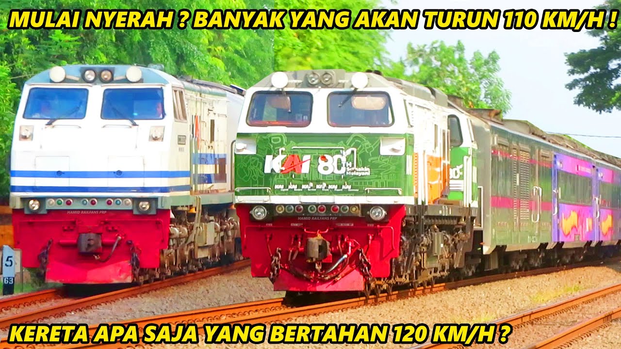 HUNTING KERETA PANJANG‼️AKSI TERAKHIR NGEBUT 120 KM/H SEBELUM KERETA API TERTENTU DIBATASI 110 KM/H
