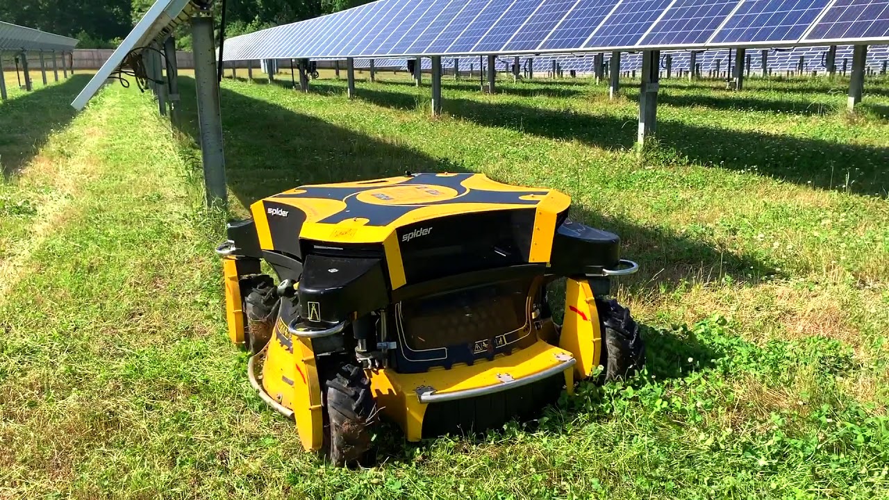 Solar Vegetation Maintenance with the Spider 2SGS Slope Mower | AutoMow