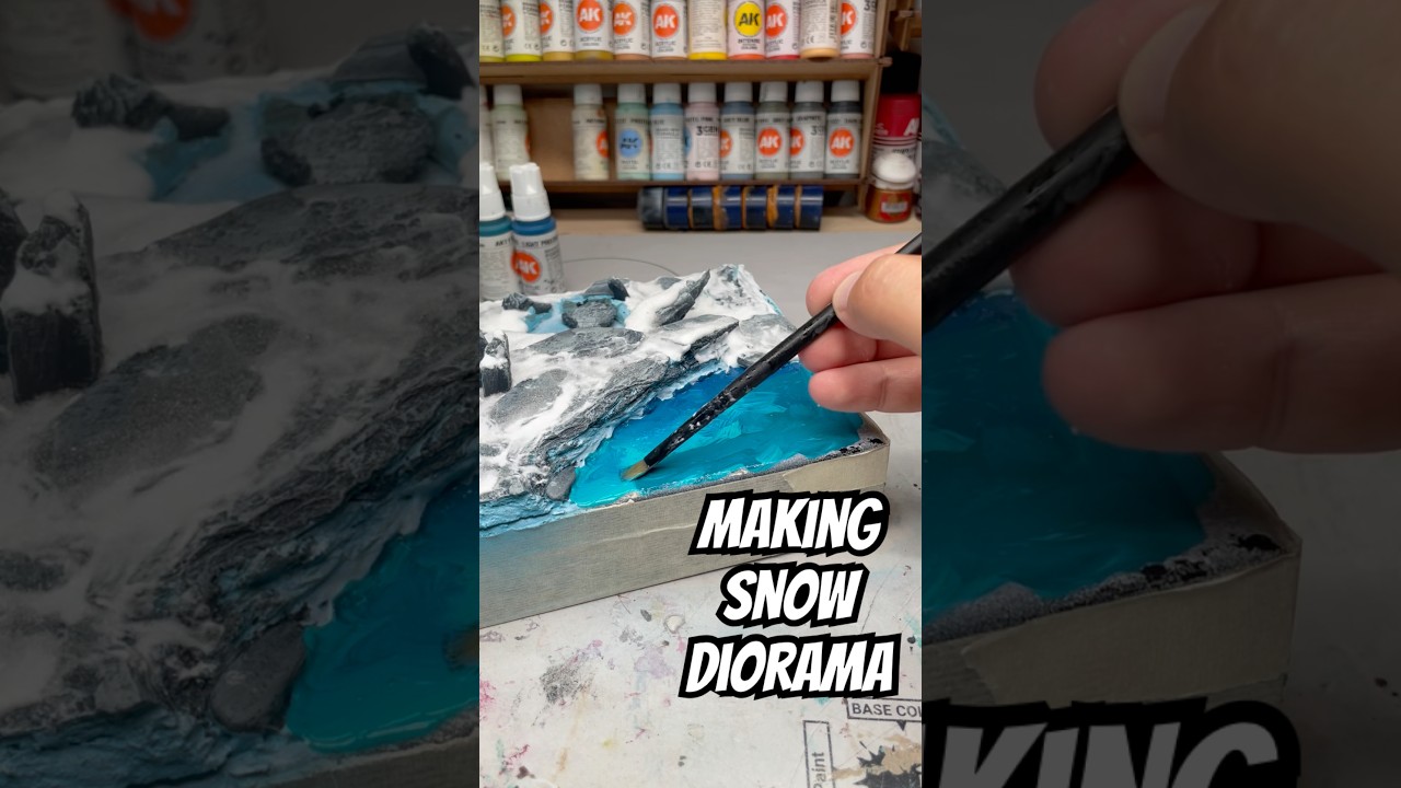 How to make your snow dioramas and bases #warhammer40k