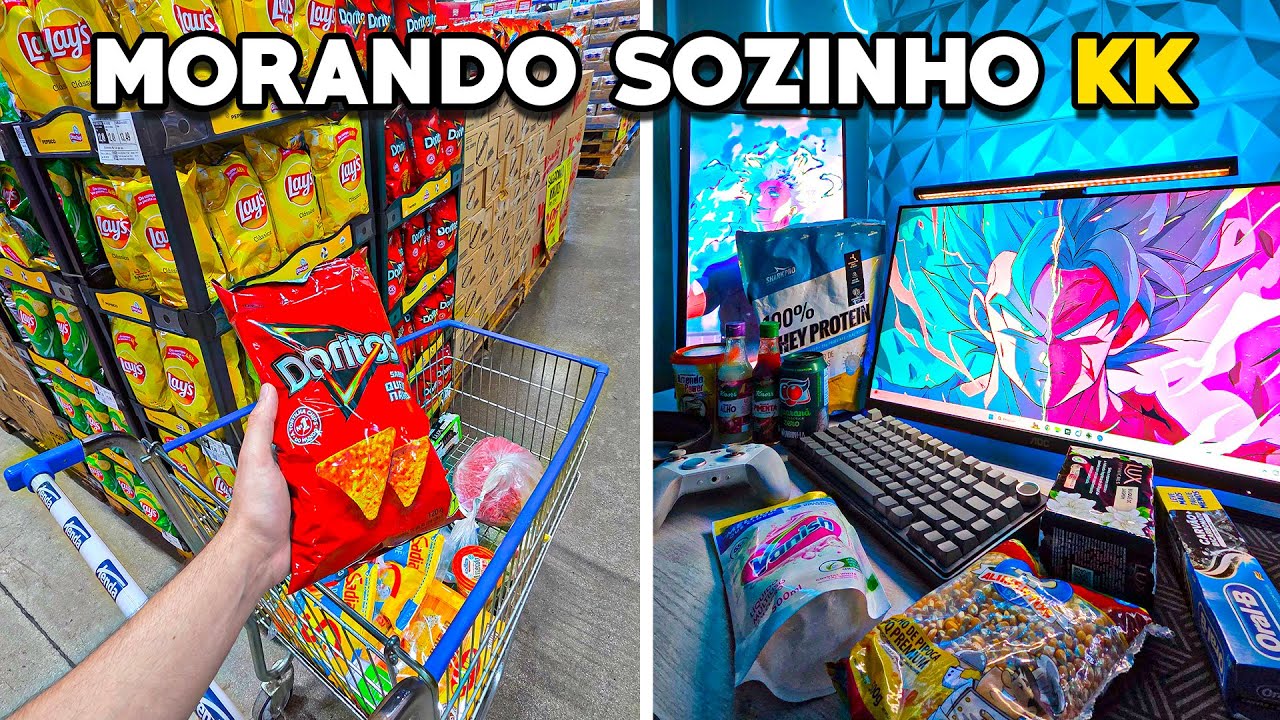 O Que Um Gamer Compra Pra Passar o Mês? (Morando Sozinho)