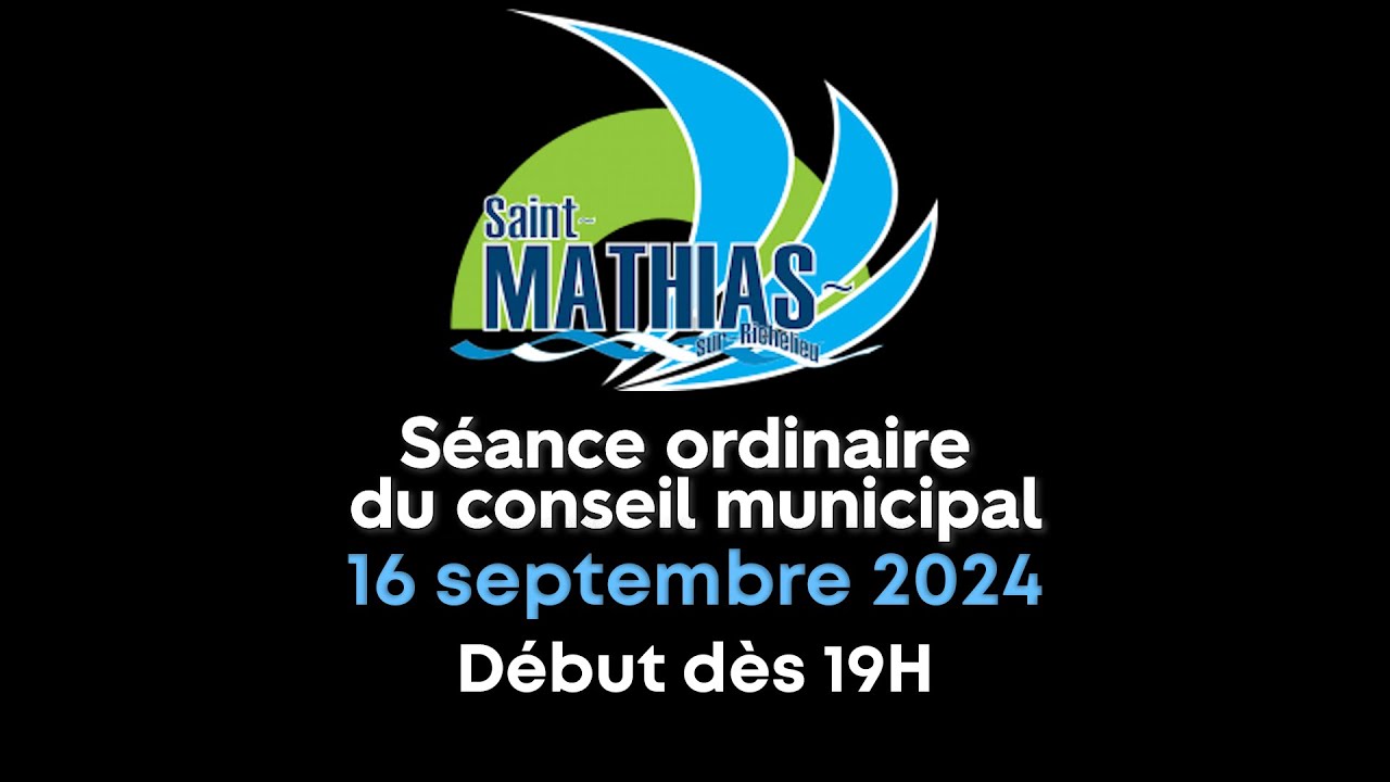 🔴 Séance ordinaire du conseil municipal du 16 septembre 2024 en direct 🔴