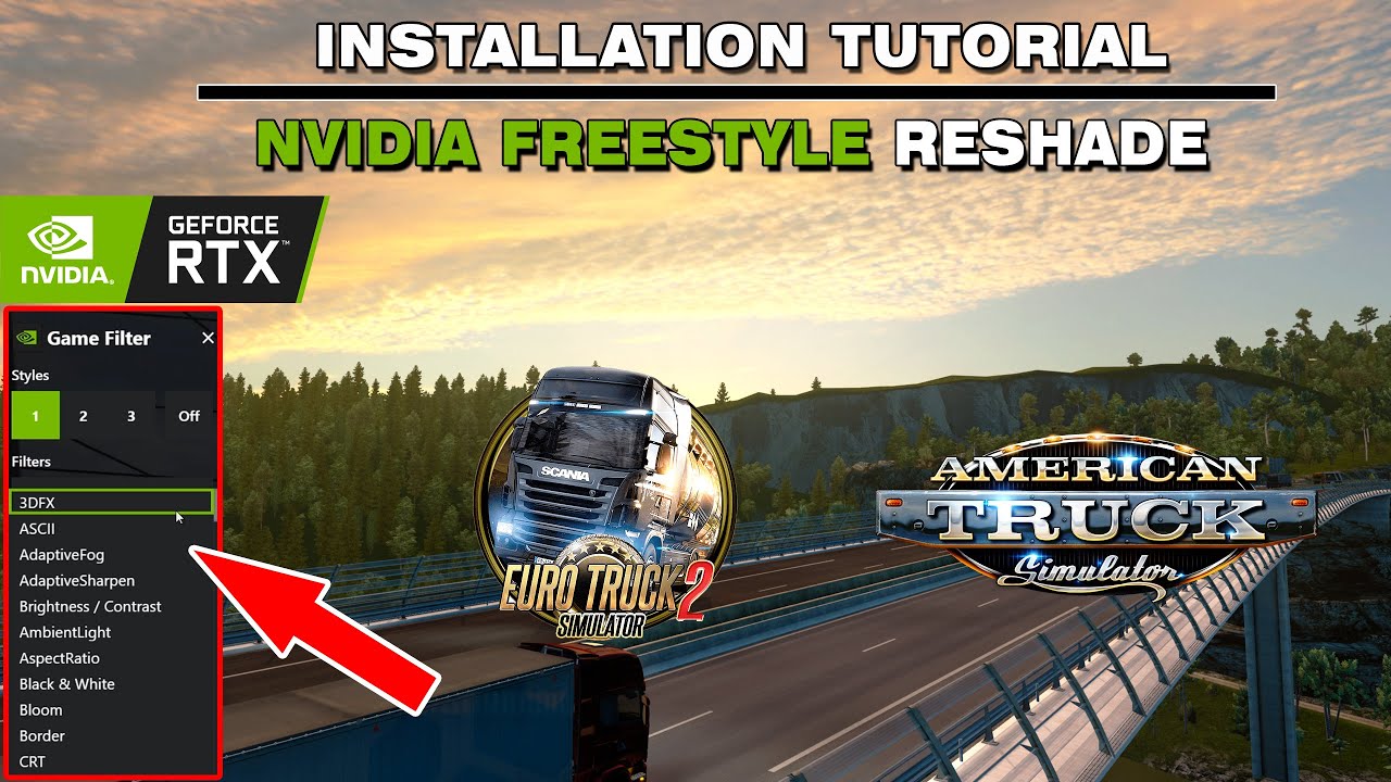 ✪ NVIDIA FREESTYLE RESHADE ETS2/ATS | INSTALLATION TUTORIAL | ENG/ESP