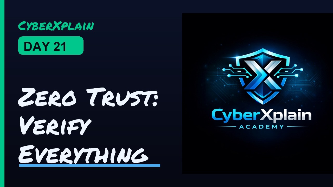 Zero Trust Architecture: The 'Never Trust, Always Verify' Paradigm | CyberXplain