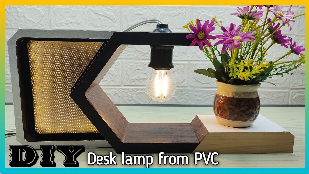 DIY decoratieve lamp van PVC || tafellamp tutorial