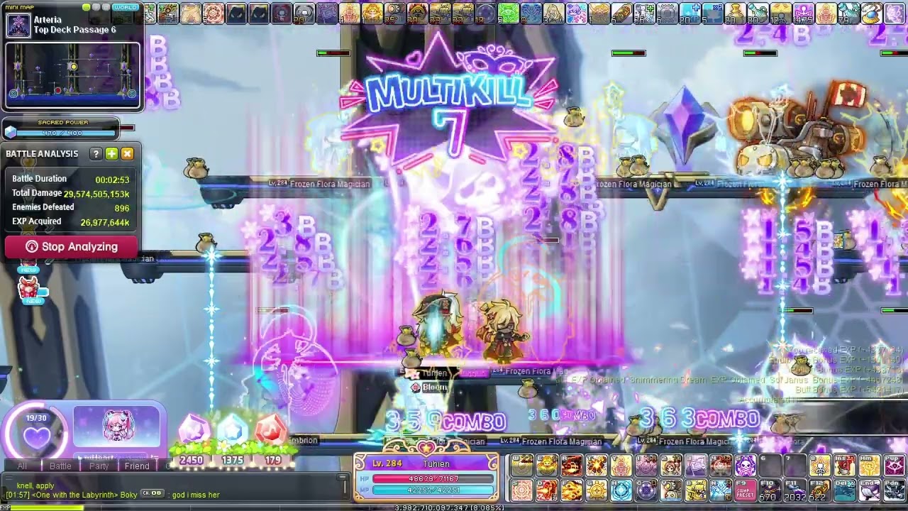 MapleStory Corsair Arteria AFK Farming Sol Janus Lv.1 (Top Deck Passage 6/18700/h)