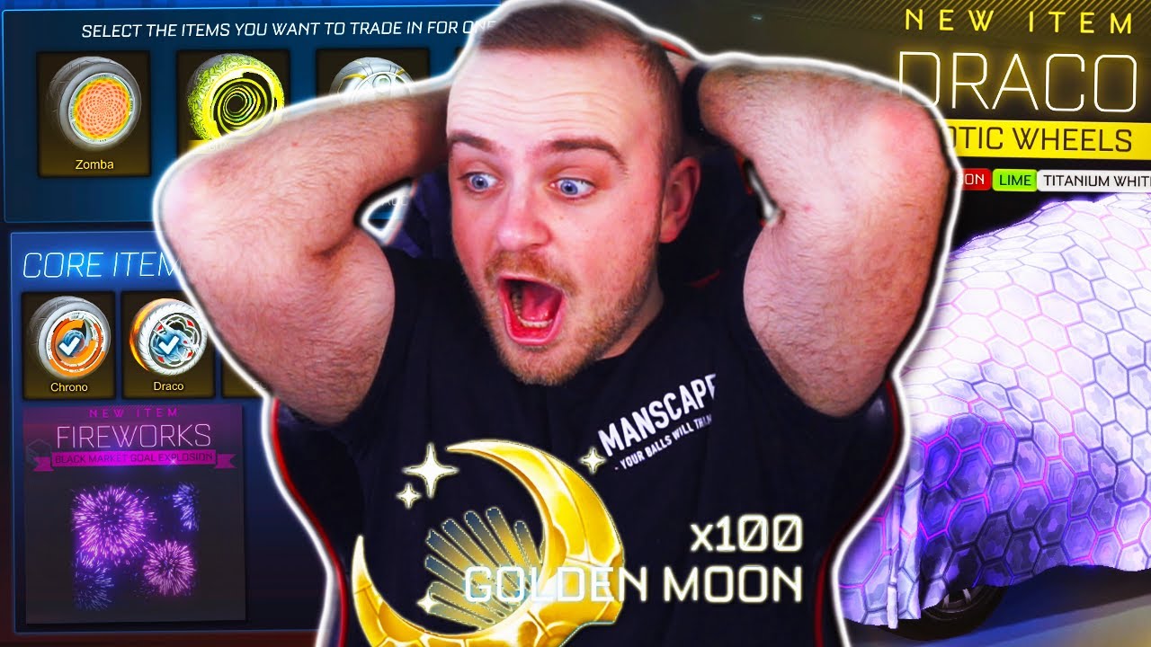 So I Spent 20,000 Credits to Open 100 NEW *GOLDEN MOON* CRATES in Rocket League!