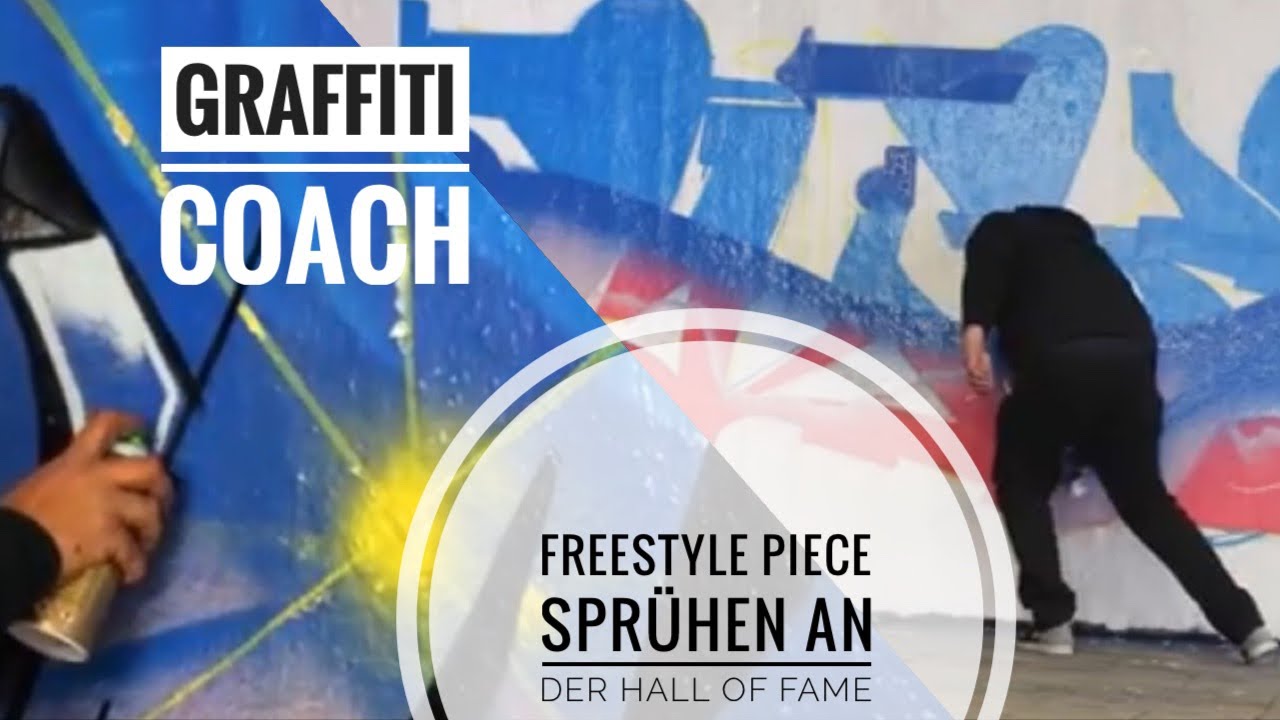 Graffiti Coach - Freestyle Piece sprühen an der Hall Of Fame
