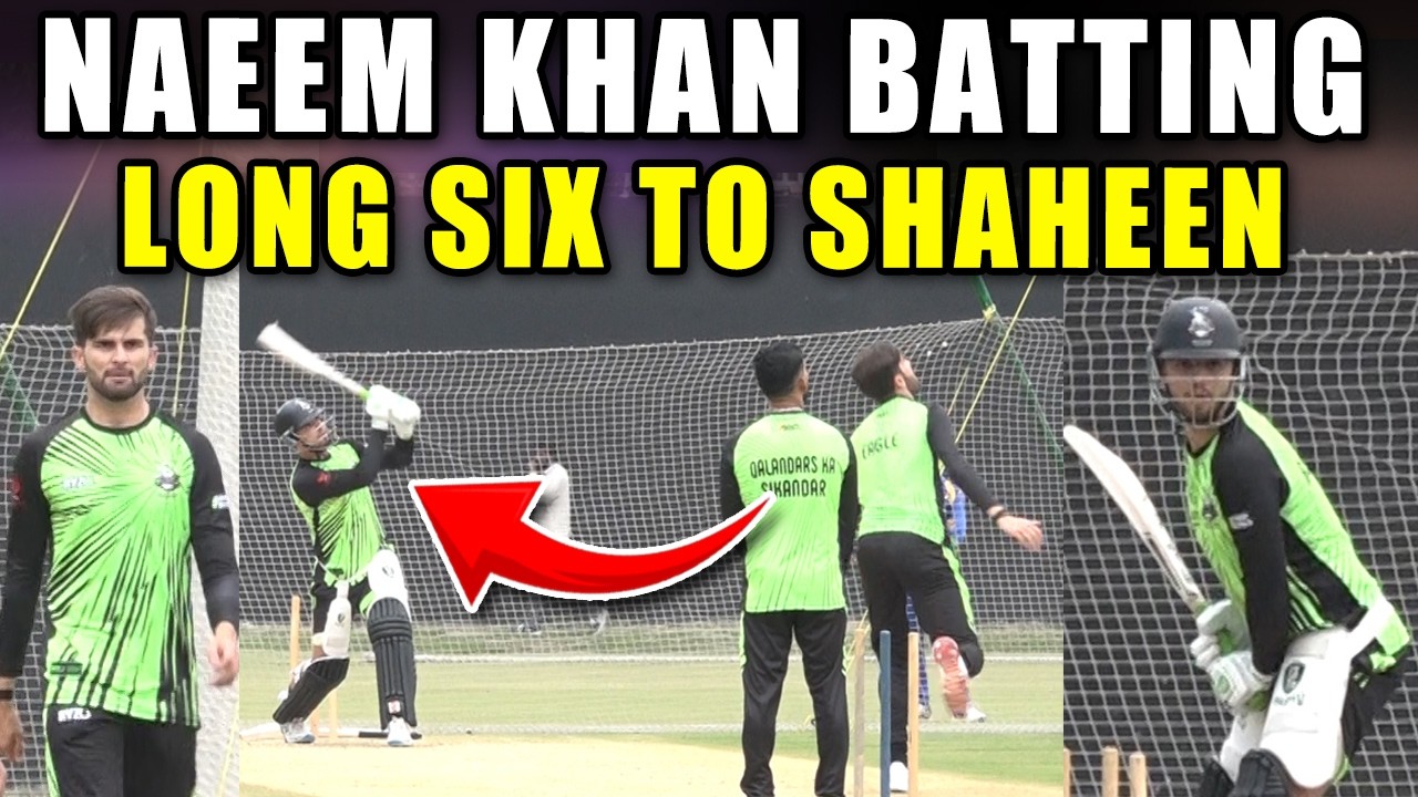 Naeem Khan aggressive batting .. Lahore Qalandars Practice Camp