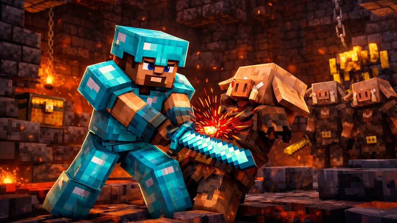 NETHER'DA BASTİON YAĞMALADIM! | Minecraft BÖLÜM 7