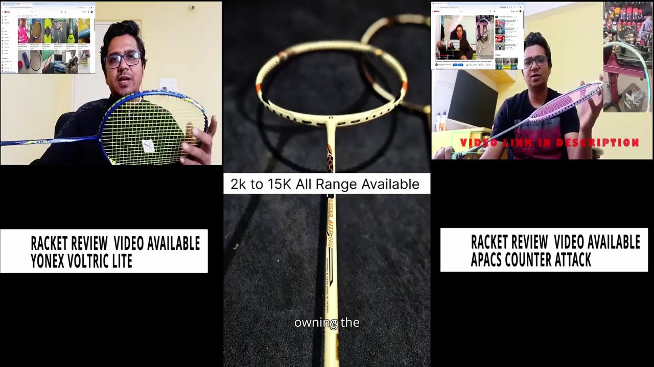 BEST BADMINTON RACKET FOR BEGINNERS INTERMEDIATE Advance player from  yonex apacs lining hundred