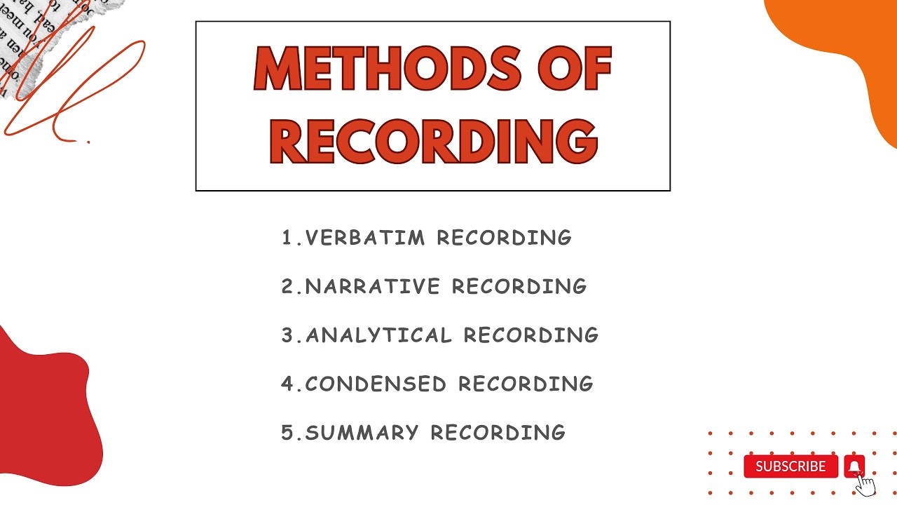 Methods of recording in Social work | Malayalam| Types of recording