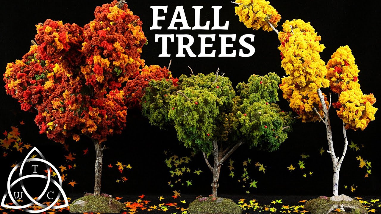 Easy Fall Trees for Dioramas and Tabletop Gaming