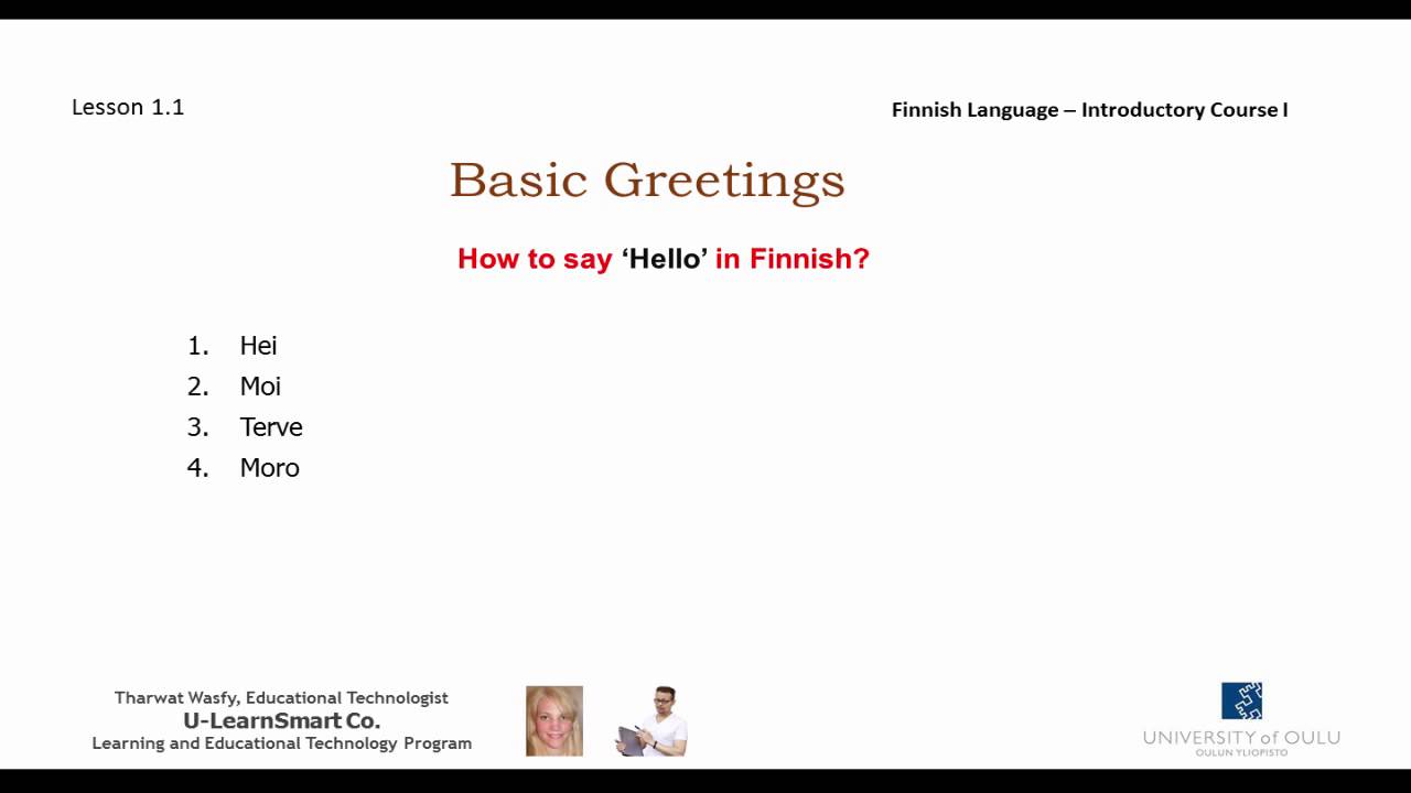 Greetings in Finnish Language