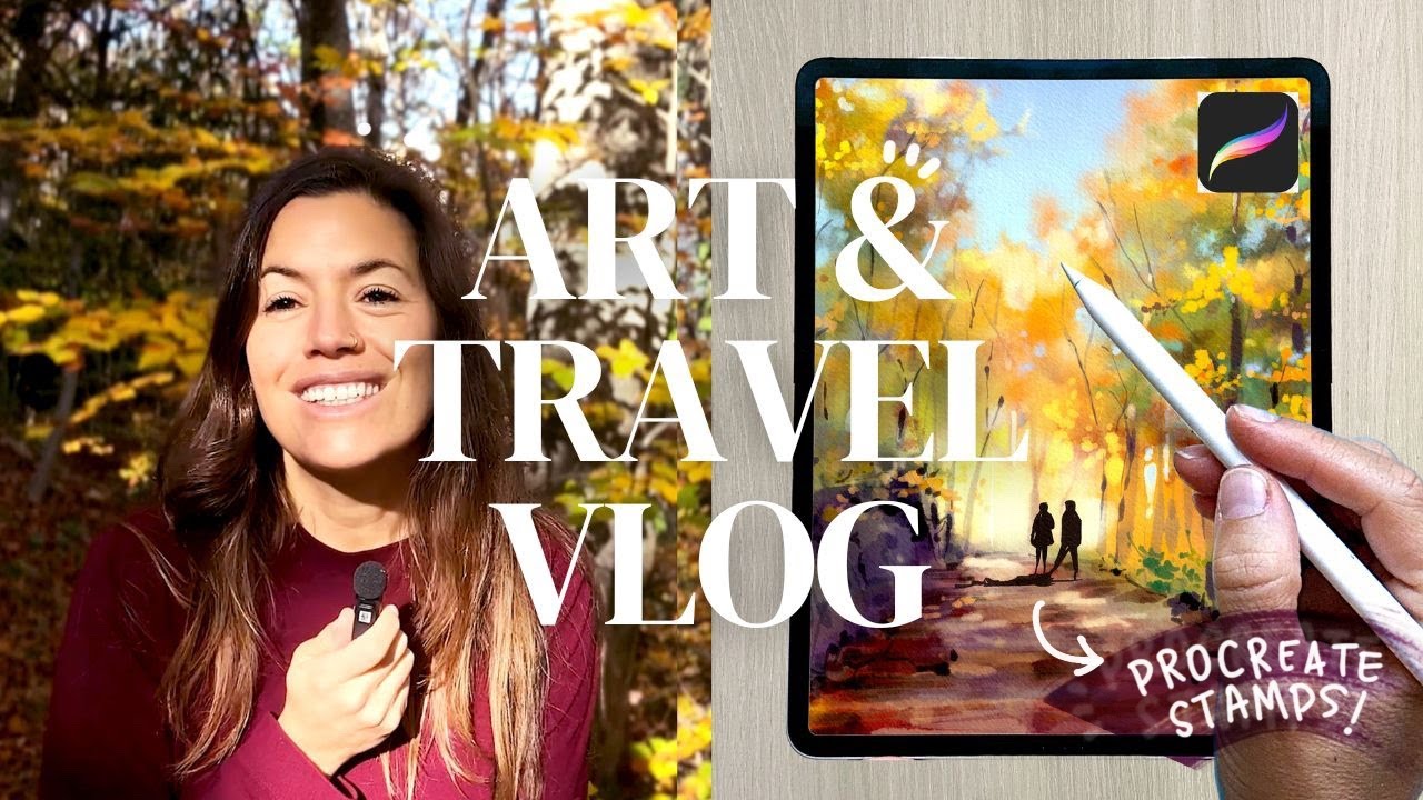 🍁 Cozy Winter Art & Travel Vlog: Sketching, Procreate Art & Mountain Inspiration