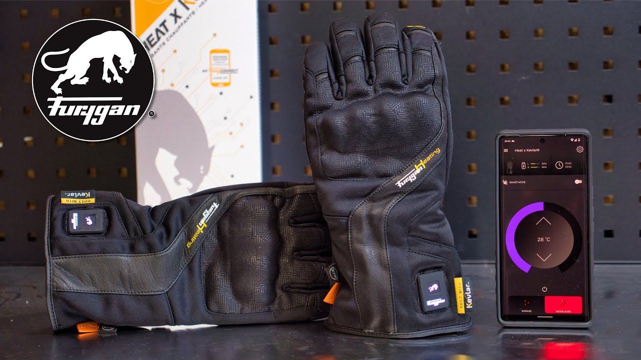 Test des gants hiver chauffants Furygan Heat x Kevlar : Bluetooth et à température automatique !