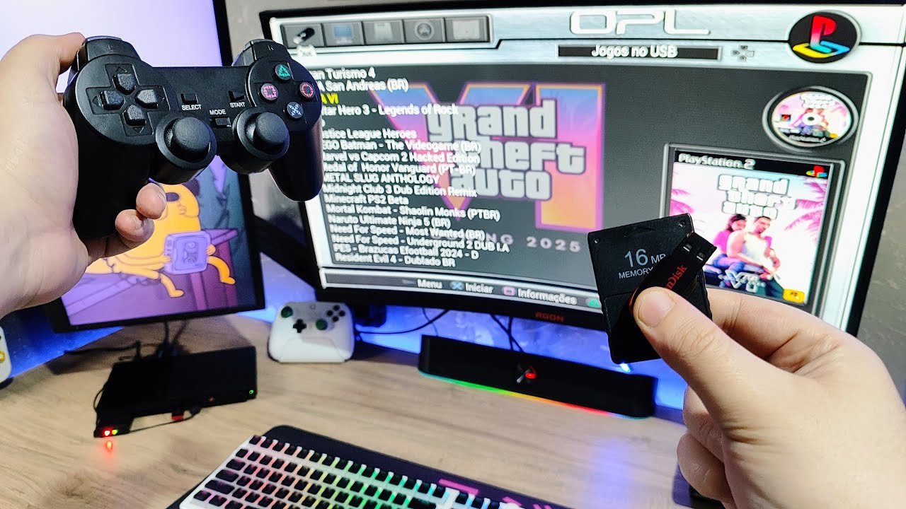 Comprei o MELHOR kit OPL pra PS2 em 2025! (valeu a pena?)
